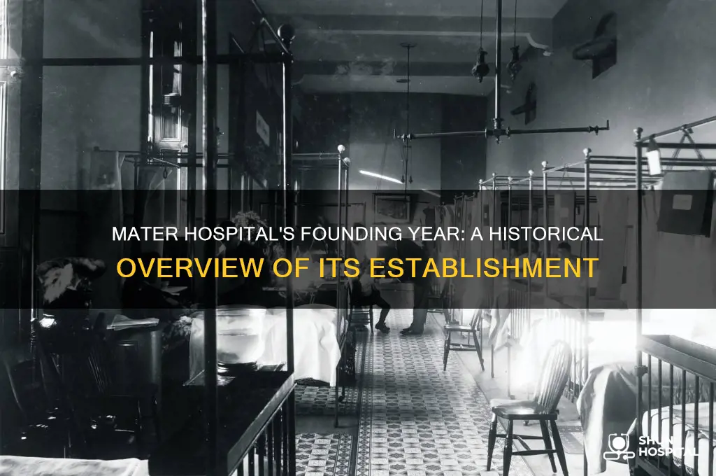 when was mater hospital established