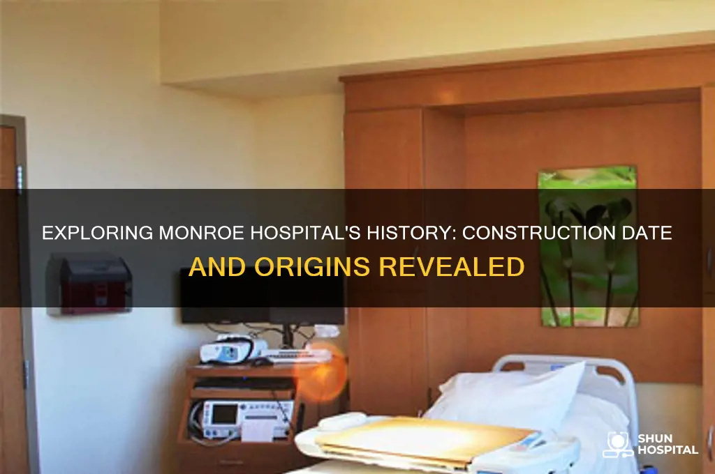 when was monroe hospital built