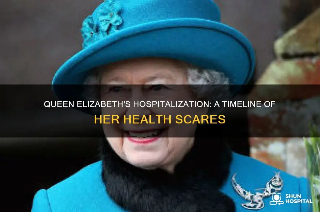 when was queen elizabeth hospitalized