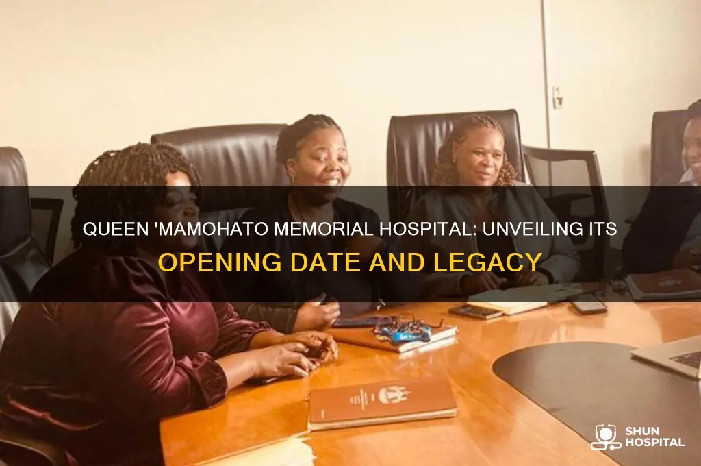 when was queen mamohato memorial hospital opened