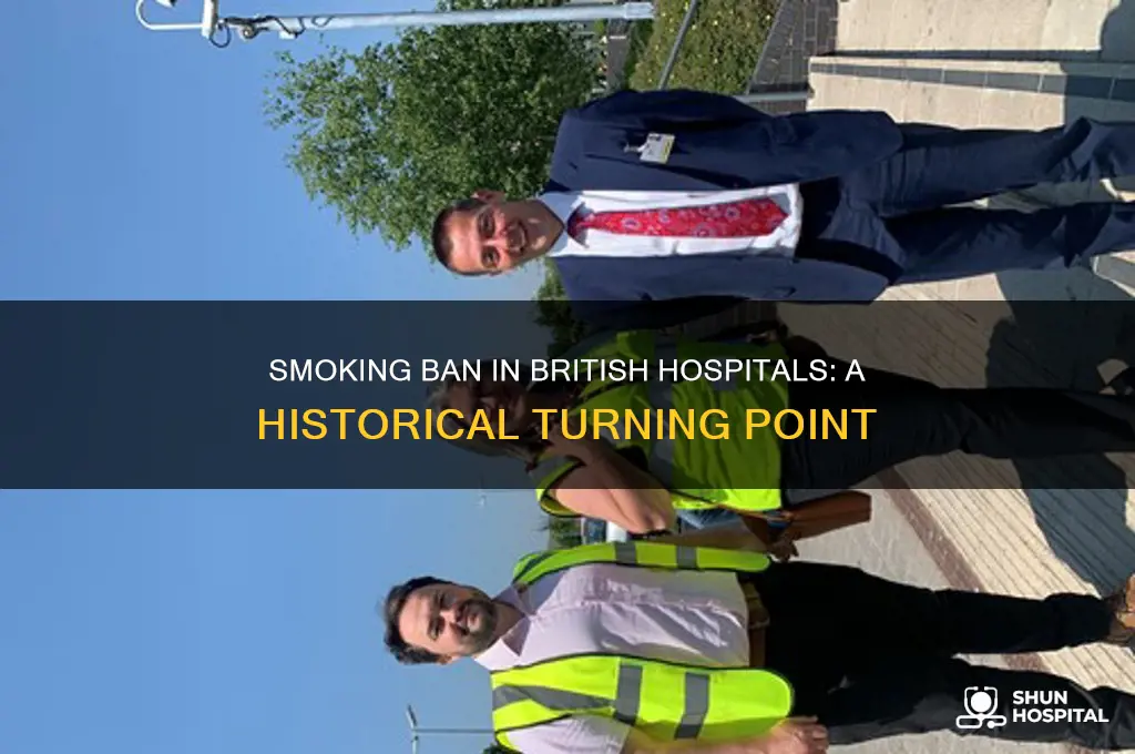 when was smoking banned in british hospitals