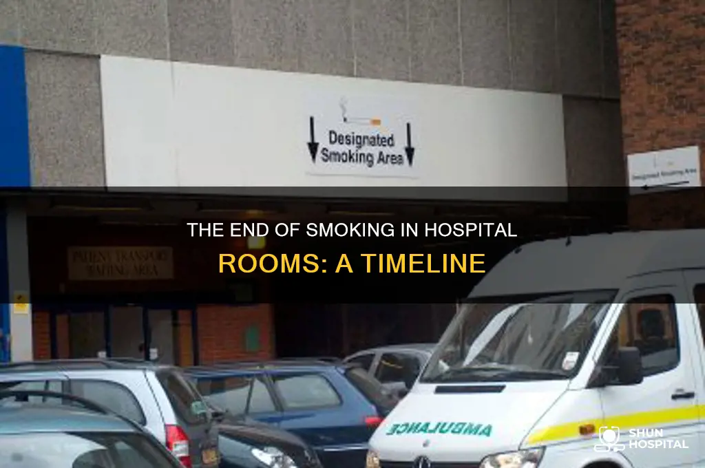 when was smoking banned in hospital rooms