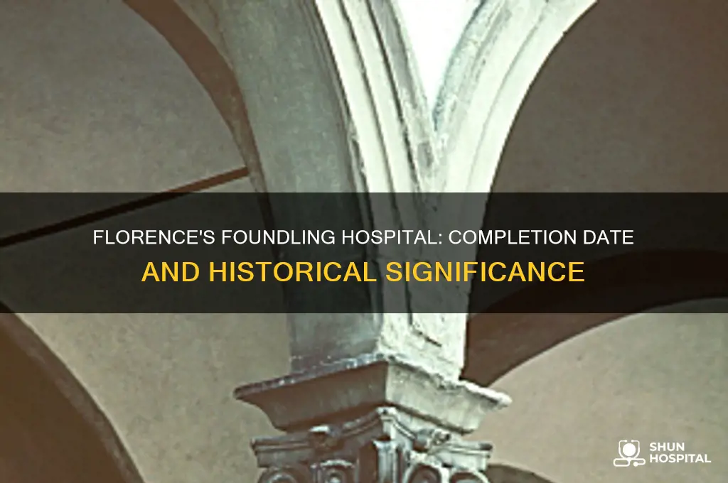 when was the foundling hospital completed florence