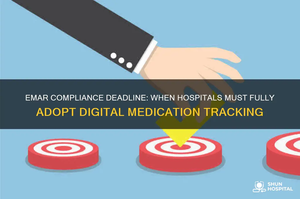 when were hospitals supposed to be compliant with emar