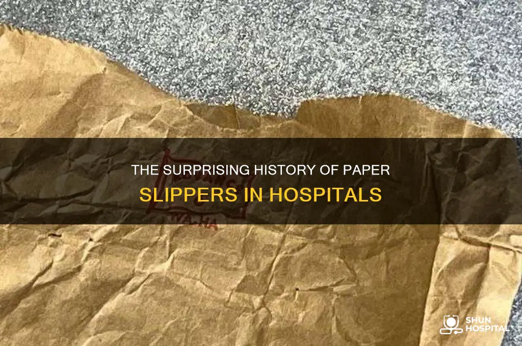 when were paper slippers introduced in hospitals