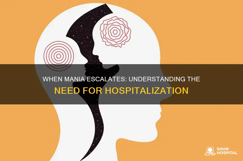 when would someon with mania need hospitalization