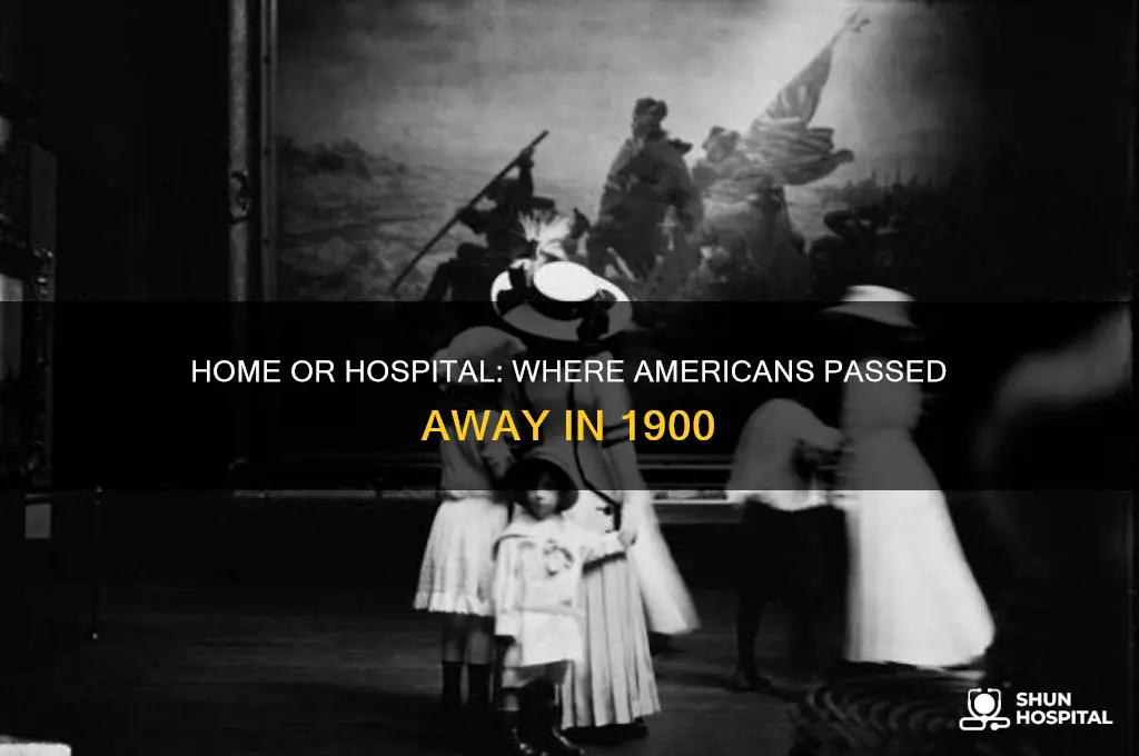 where americans died in 1900 in homes or hospital