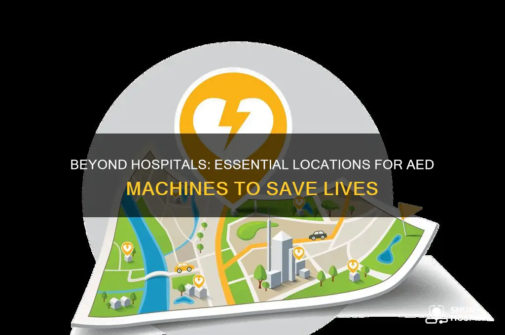 where are aed machines required to be present besides hospitals