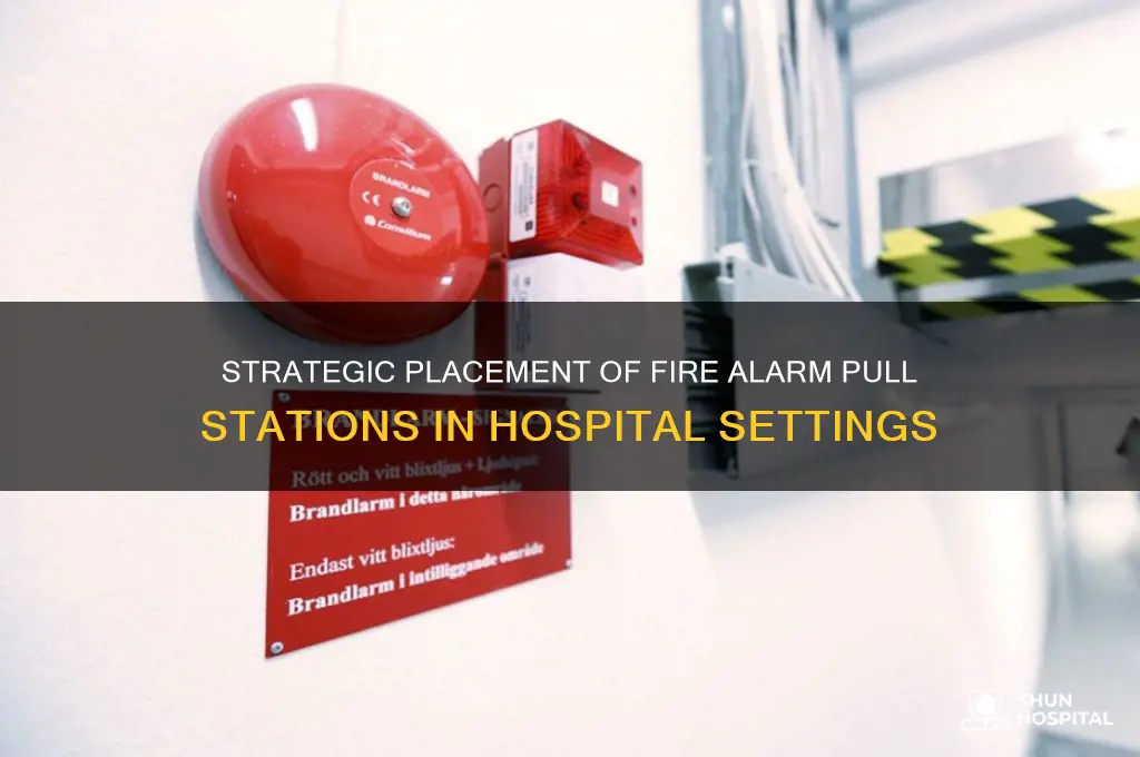 where are fire alarm pull stations located in a hospital