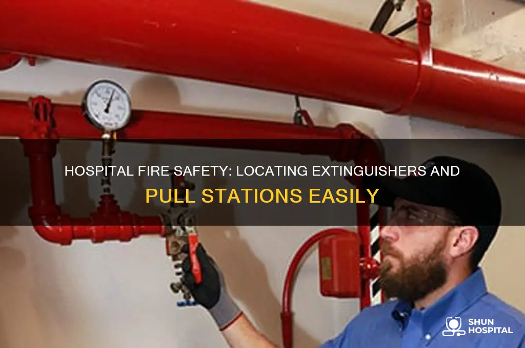 where are fire extinguishers and fire pulls located hospital