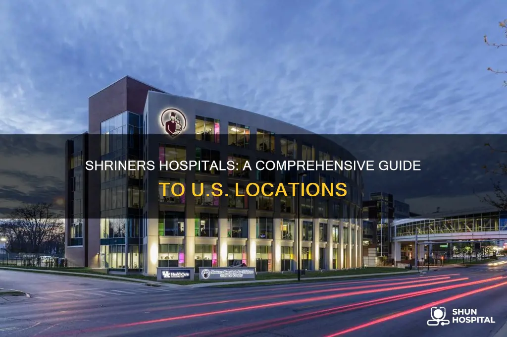 where are shriners hospitals located in the united states