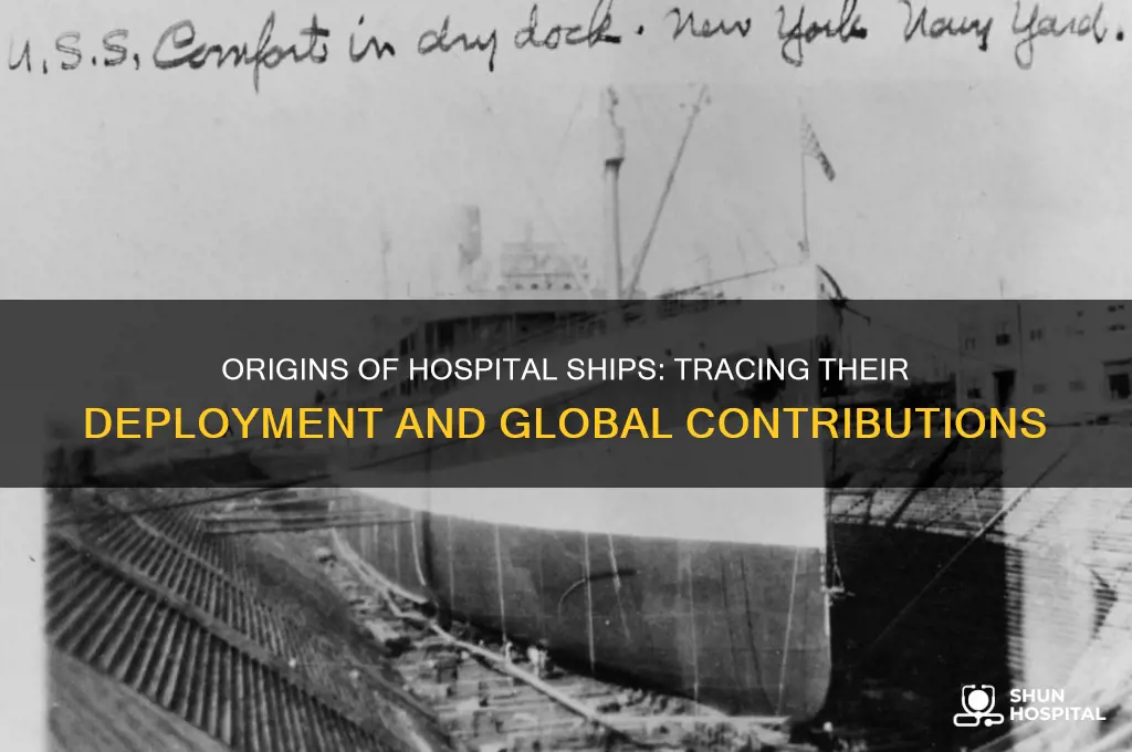 where are the hospital ships coming from