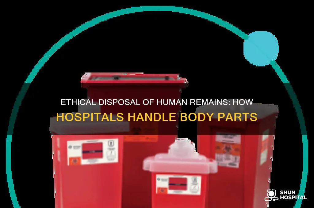 where do hospitals dispose of body parts