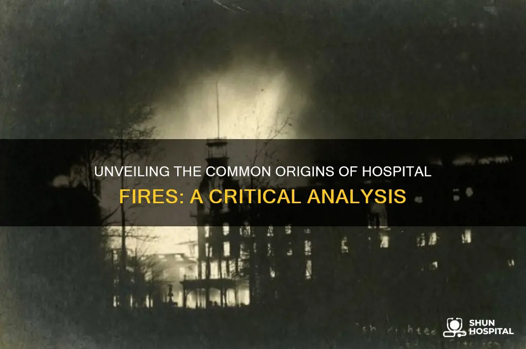 where do most hospital fires initially start