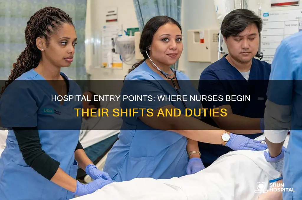 where do nurses enter hospital