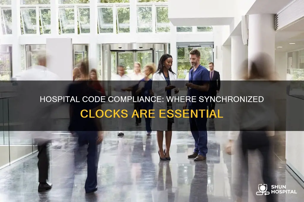 where in the hospital synchronized clocks are required by code