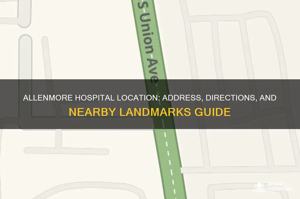 where is allenmore hospital located