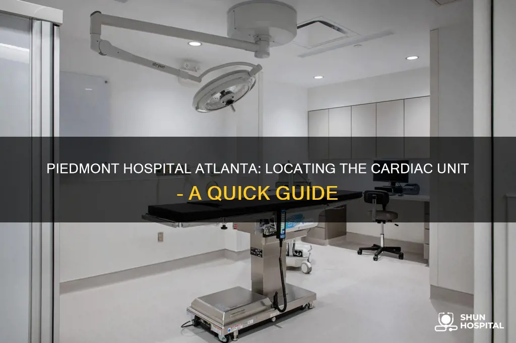 where is cardiac unit at piedmont hospital in atl