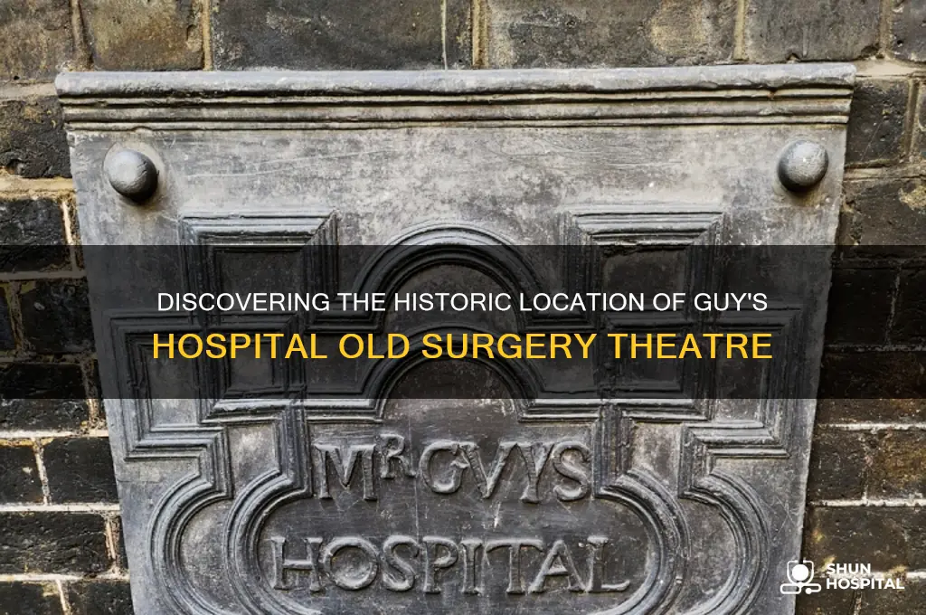 where is guys hospital old surgery theatre