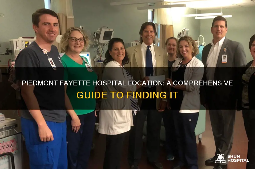 where is piedmont fayette hospital