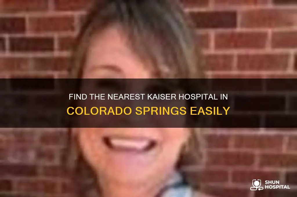 where is the closest kaiser hospital in colorado springs colorado