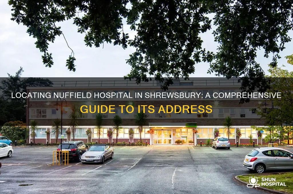 where is the nuffield hospital in shrewsbury