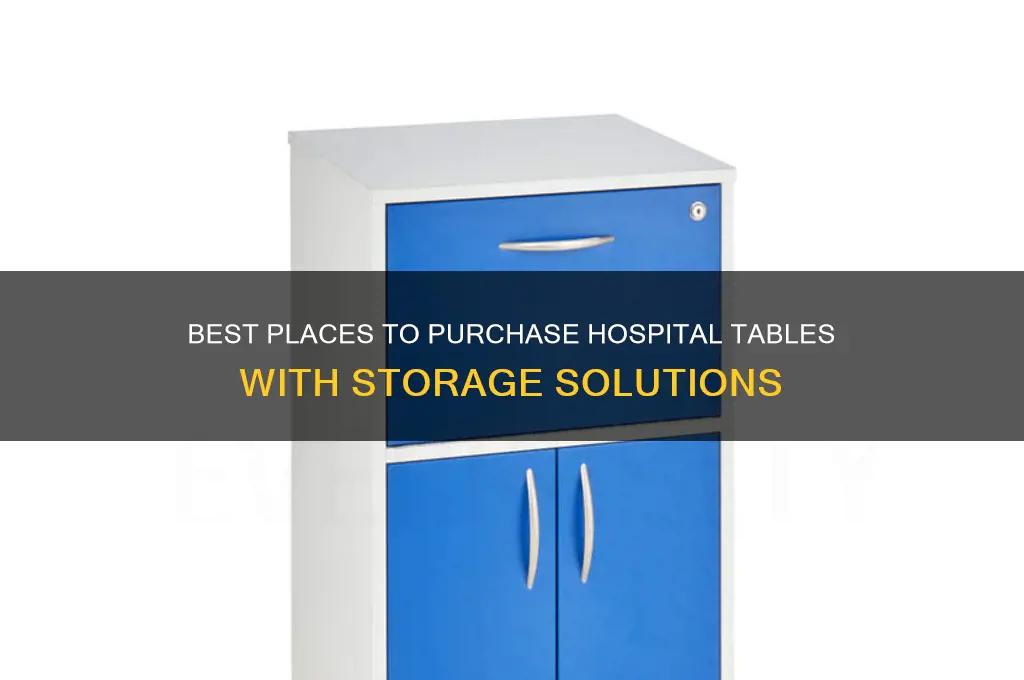 where to buy hospital tables with storage
