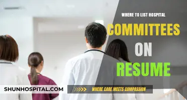 Strategic Resume Placement: Highlighting Hospital Committee Experience Effectively