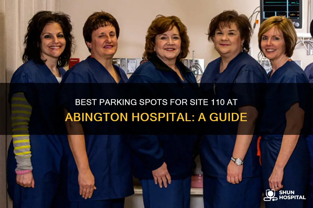 where to park for syite 110 at abington hospital