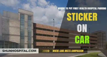 Where to Place Your First Health Hospital Parking Sticker on Your Car