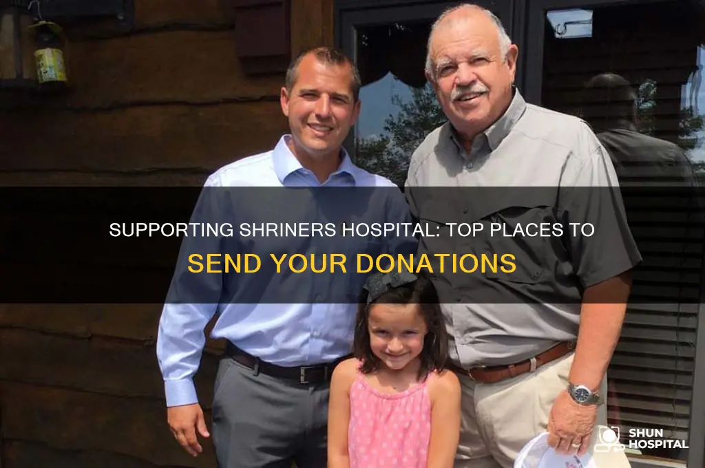 where to send donations for shriners hospital