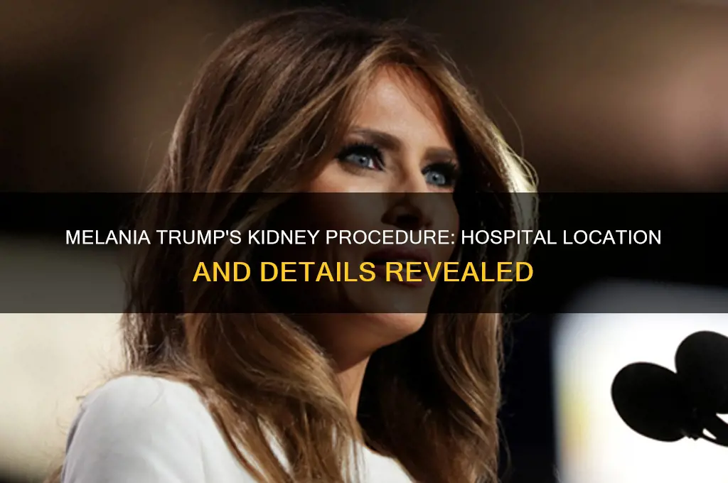 where was melania hospitalized for her kidney