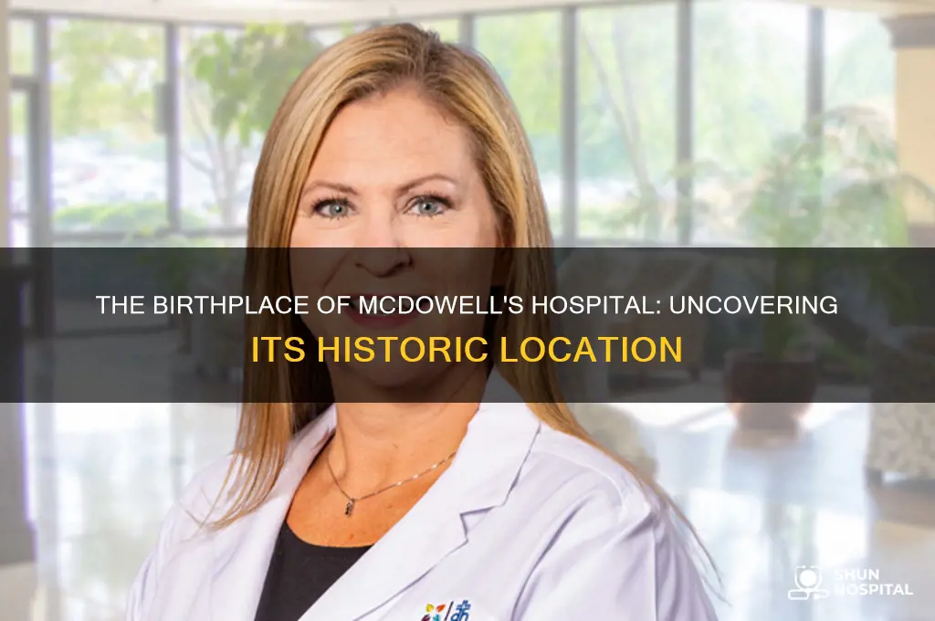 where was the hospital started by joseph mcdowell located