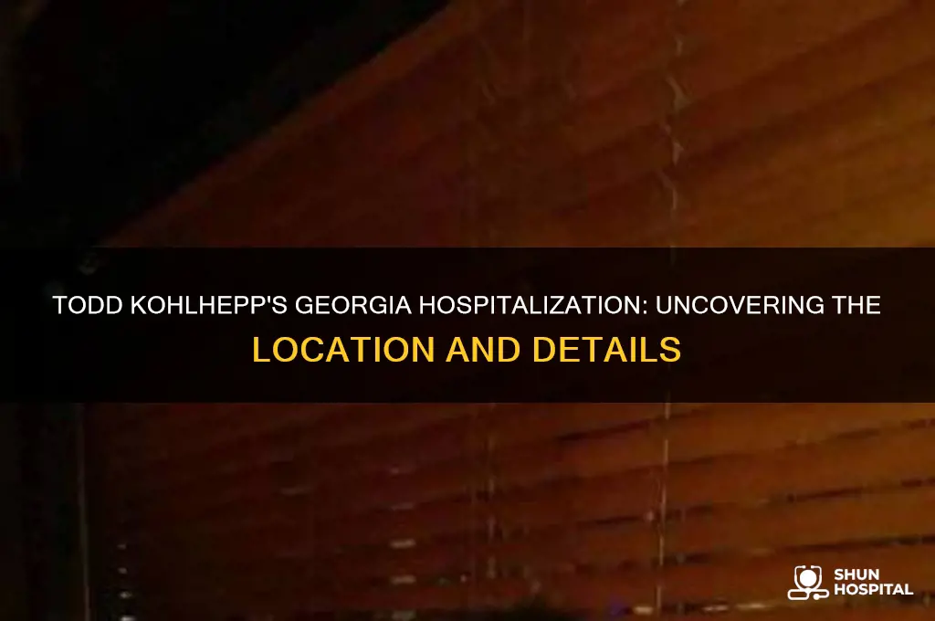 where was todd kohlhepp hospitalized in georgia