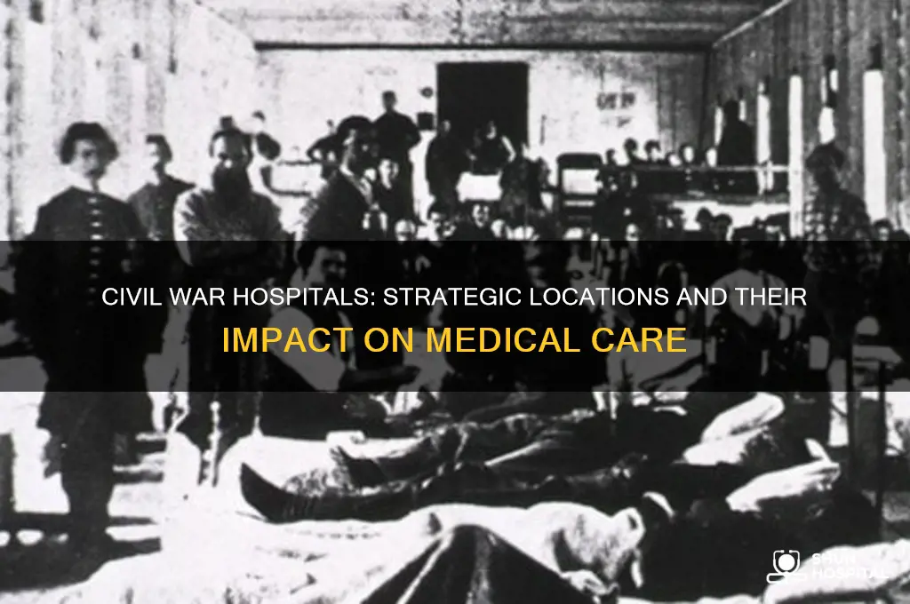 where were most hospitals set up in the civil wafr
