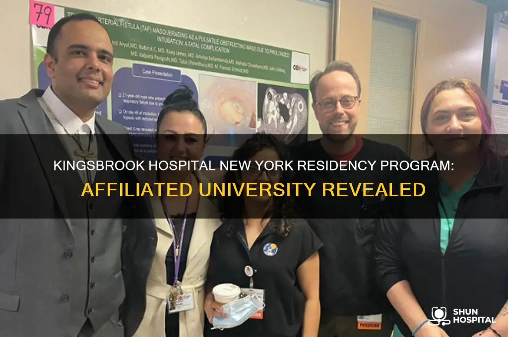 which affiliated university is kingsbrook hospital new york residence program