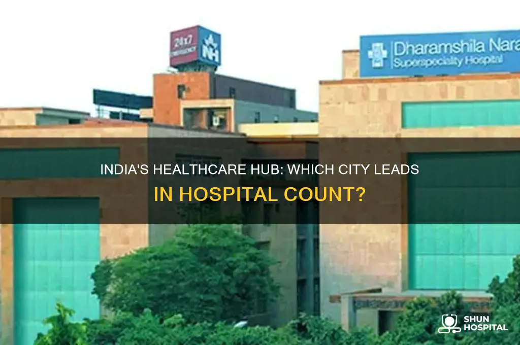 which city has highest number of hospitals in india