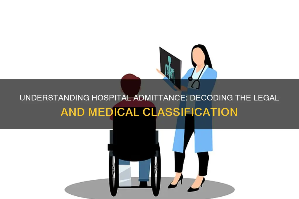which code do hospital admittance fall under