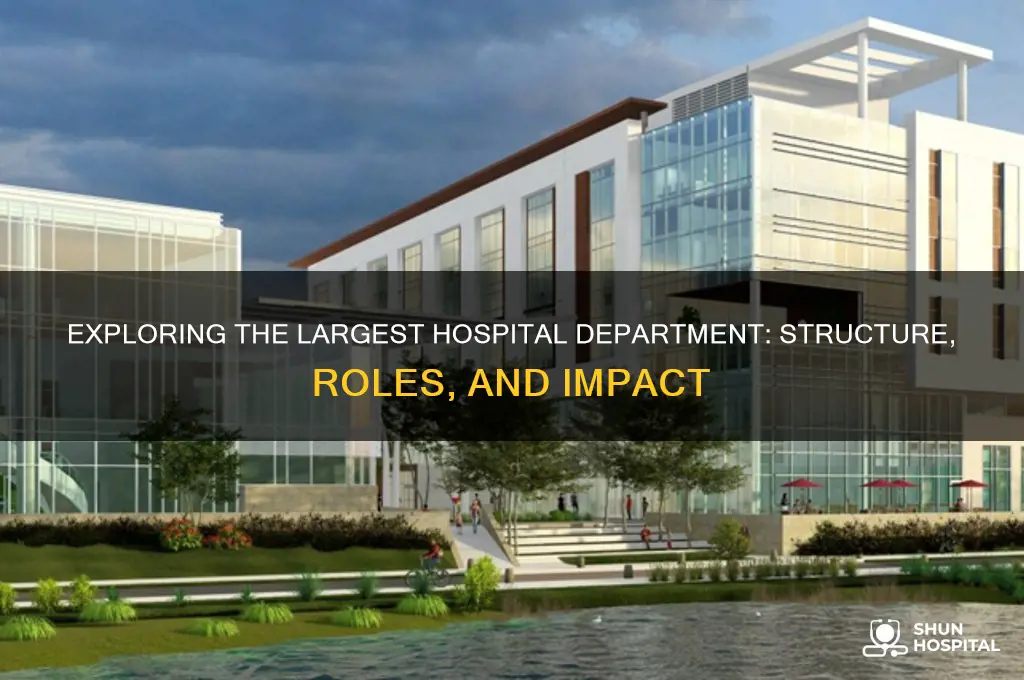 which department is largest in a hospital