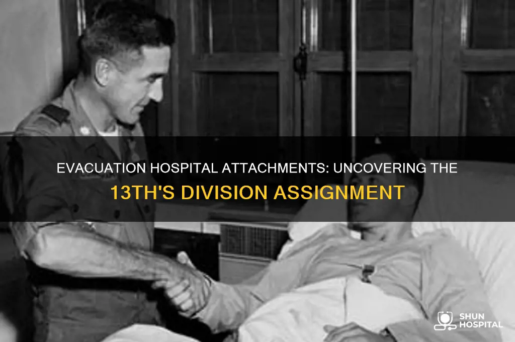 which division was the 13th evacuation hospital attached to