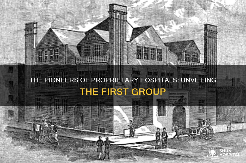 which group opened the first proprietary hospitals