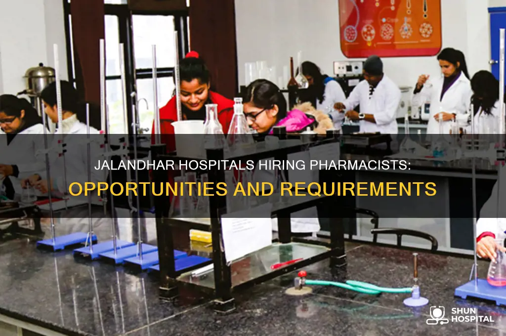 which hospital require a pharmacist in jalandhar