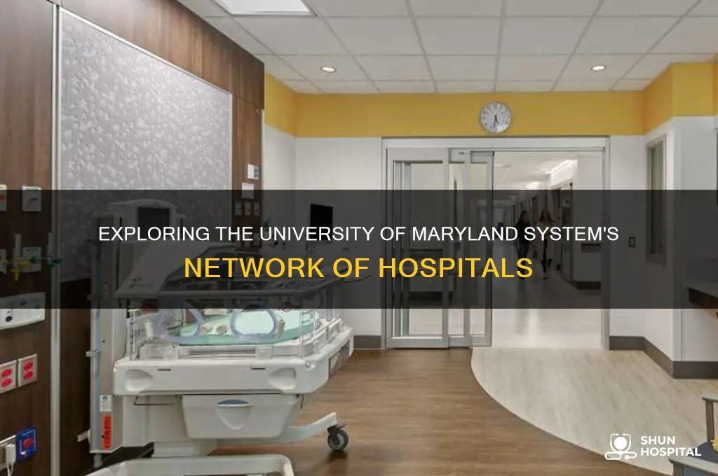 which hospitals are in the university of maryland system