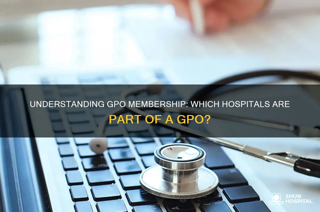 which hospitals are part of a gpo