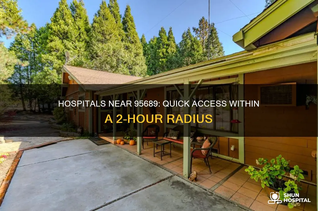 which hospitals are within 2 hours of zipcode 95689