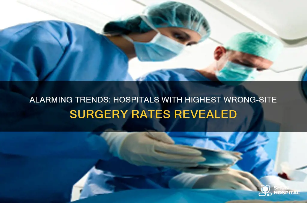 which hospitals have the highest rates of wrong site surgery