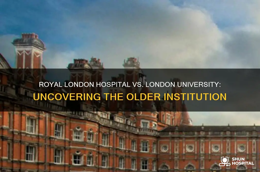 which is older royal london hospital vs london university