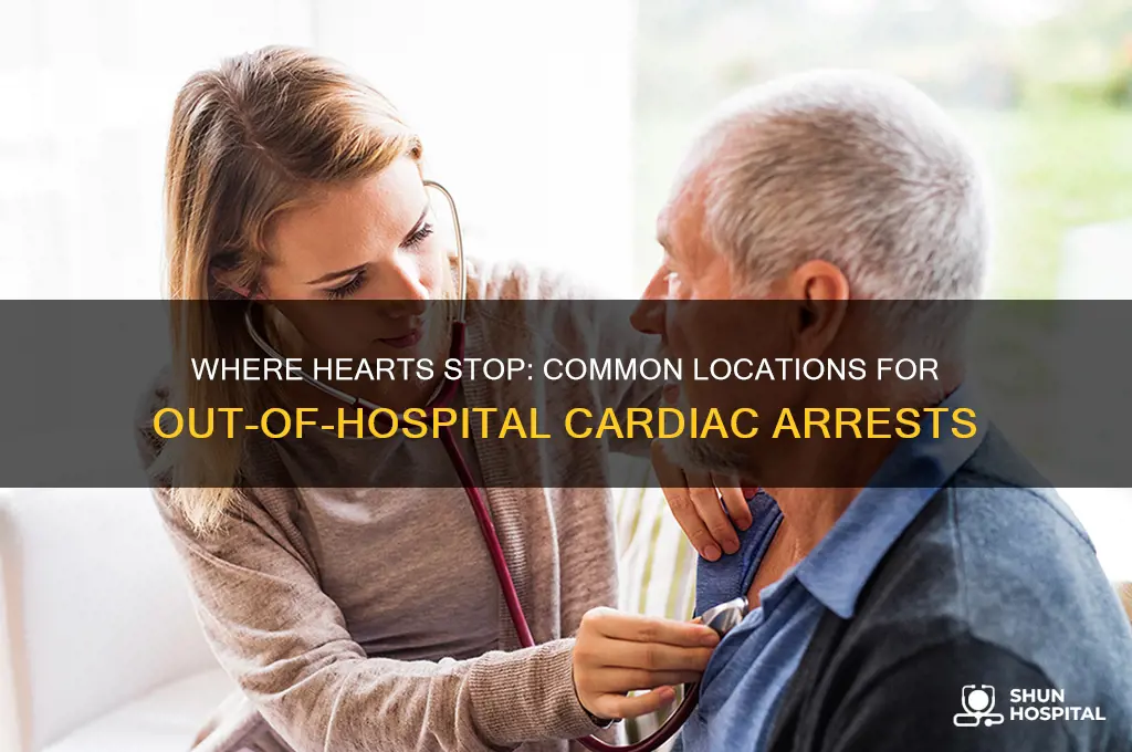 which locations do most out of hospital cardiac arrests occur