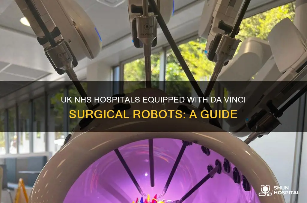 which nhs hospitals have the da vinci robot uk