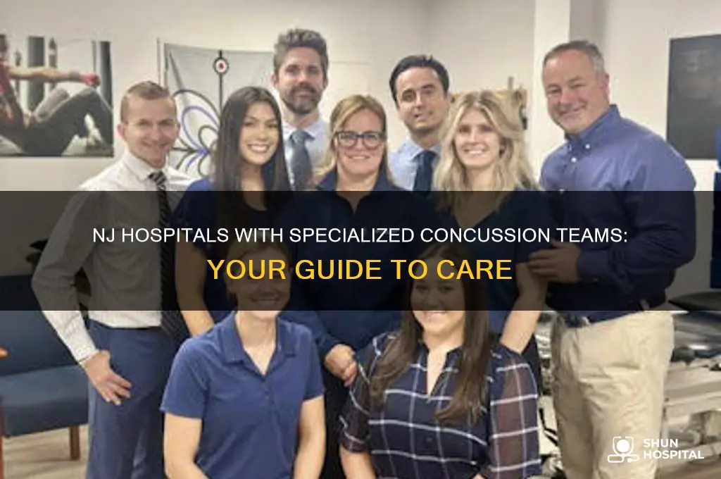 which nj hospitals have a concussion team